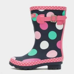 Cotswold Multicoloured Dotty Jnr Pull On Wellington Boots