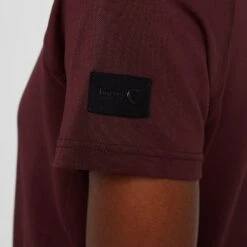 Womens Tiana Pique Short Sleeve Polo Shirt Burgundy Red Mahogany -Clothing Store go 576939 e