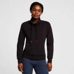 Womens Organic Remy Cotton Sweatshirt Black