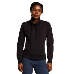 Womens Organic Remy Cotton Sweatshirt Black -Clothing Store go 576956 z