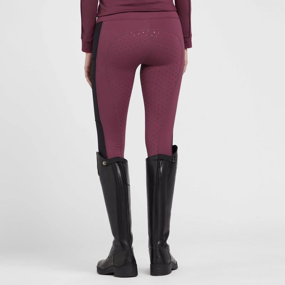 Women's Full Seat Riding Tights In Wine 4 Women's Full Seat Riding Tights In Wine - Image 2
