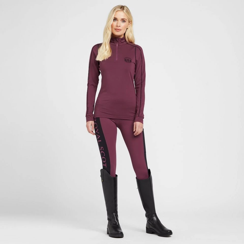 Women's Full Seat Riding Tights In Wine 5 Women's Full Seat Riding Tights In Wine - Image 3