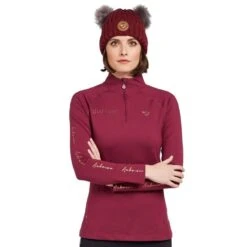 Women's Team Long Sleeve Base Layer In Mulberry -Clothing Store go 614477 z
