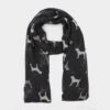 Platinum Womens Blaze Viscose Scarf Black Dogs -Clothing Store go 618457 a