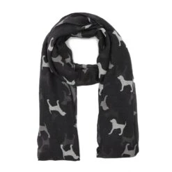 Platinum Womens Blaze Viscose Scarf Black Dogs -Clothing Store go 618457 z